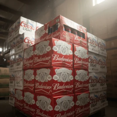 assortment of Domestic beer including Coors and Budweiser