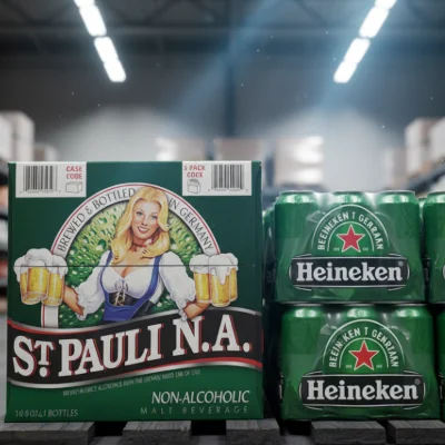 assortment of non-alcoholic beer